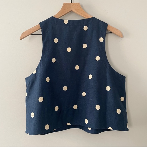 Sezane Lorenzo Blouse Linen Blend Size 42 US 10 - Picture 4 of 8